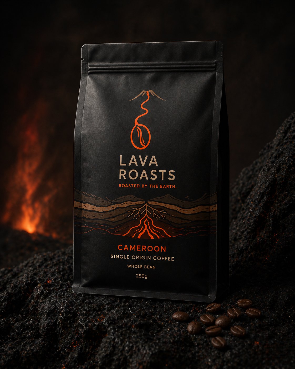 Lava Roasts Cameroon Single Origin 250g whole bean coffee bag